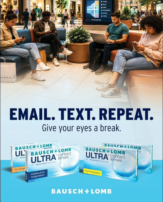Bausch + Lomb ULTRA — Email, text, repeat: give your eyes a break